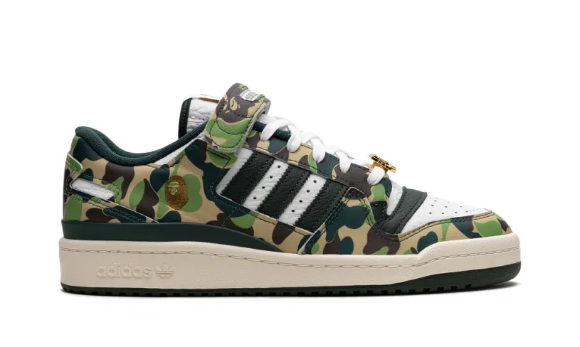 More Adidas Shoes Forum 84 Low 'Bape 30th Anniversary Green Camo'